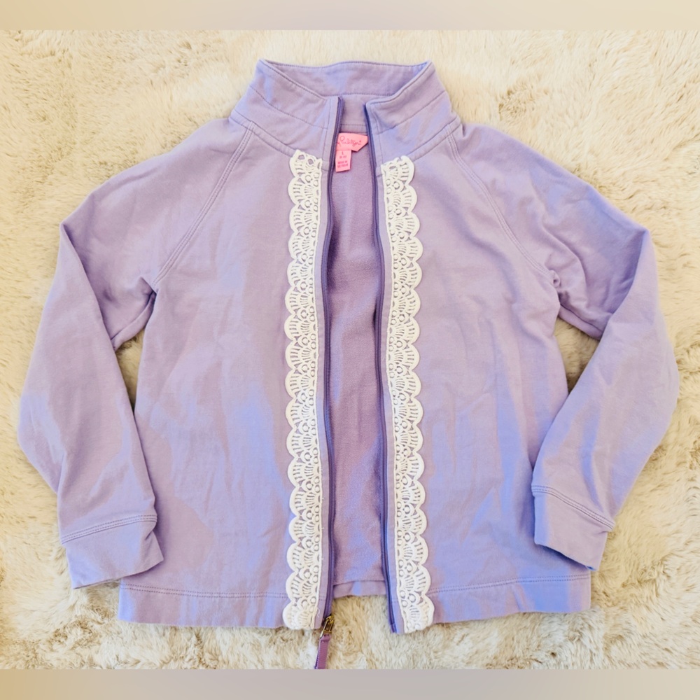 Purple Kids Leona Jacket with Lace Trim - Picture 2 of 6